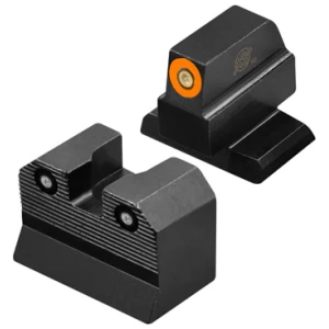 R3D 2.0 SUPPRESSOR HEIGHT NIGHT SIGHTS - BLACK, HK VP9 OR, FRONT ORANGE CIRCLE