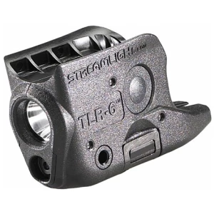 Streamlight TLR-6 weapon light with red laser, black, fits Glock 42/43