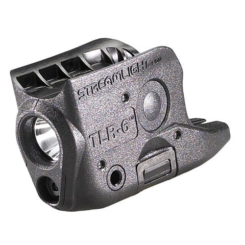 Streamlight TLR-6 weapon light with red laser, black, fits Glock 42/43