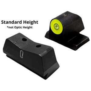 DXT2 BIG DOT NIGHT SIGHTS - M2.0 OPTICS READY FULL SIZE & COMPACT (9MM, 40 S&W, 45 ACP, 10MM), YELLOW DOT FRONT, TRITIUM REAR