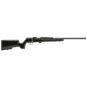 Savage Mark II TRR-SR 22 LR rifle with black hardwood tactical stock and 22-inch fluted barrel
