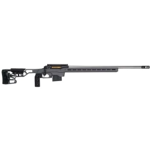 Savage 110 Elite Precision rifle with gray MDT ACC chassis and stainless receiver