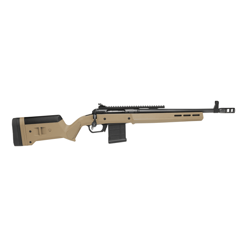 Savage 110 Magpul Scout 6.5mm Creedmoor 16.5in FDE rifle side view