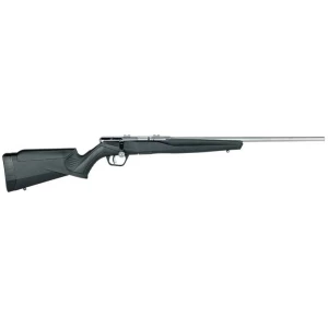Savage B22FVSS bolt-action .22 LR rifle with 21-inch stainless heavy barrel and black synthetic stock