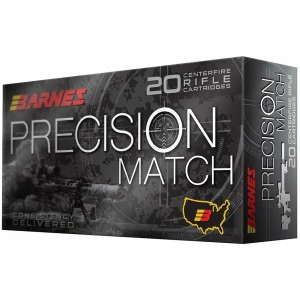 Barnes Precision Match 77 gr .223 Rem ammunition box