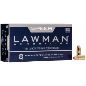 Speer Lawman 9mm 147 gr TMJ 50 rd box packaging