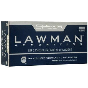 Speer Lawman .357 Sig 125 gr TMJ training ammunition box, 50 rounds