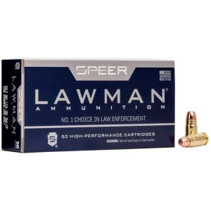 Speer Lawman Clean-Fire .357 Sig 125gr TMJ ammunition box, 50 rounds
