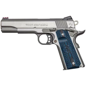 Colt Government Competition 9mm 5 in stainless pistol with Novak fiber optic sight