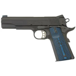 Colt Competition Government Series 70 1911 .45 ACP 5-inch blued pistol with blue G10 grips