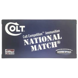 Double Tap Colt National Match 10mm 180gr FMJ-FP ammunition 50 ct box