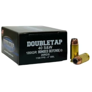 Double Tap Bonded Defense .40 S&W 180gr JHP 20-round box