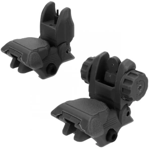 TacFire AR-15 45 Same Plane/Low Profile Pop Up Sights Black Polymer