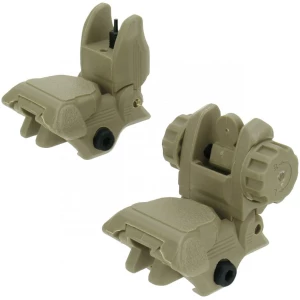 TacFire AR-15 45 Same Plane/Low Profile Pop Up Sights Tan