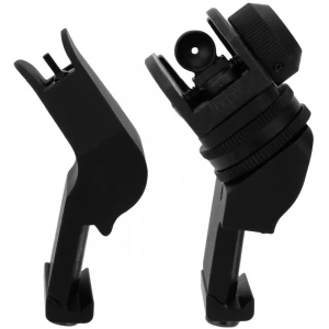 TacFire AR-15 45 Degree Rapid Transition Back Up Sights Black Aluminum
