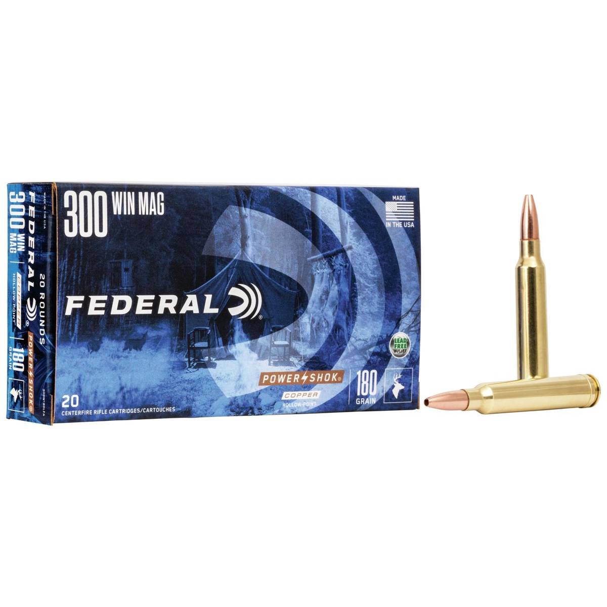 Federal Power-Shok .300 Win Mag Copper Hollow Point 20 count box