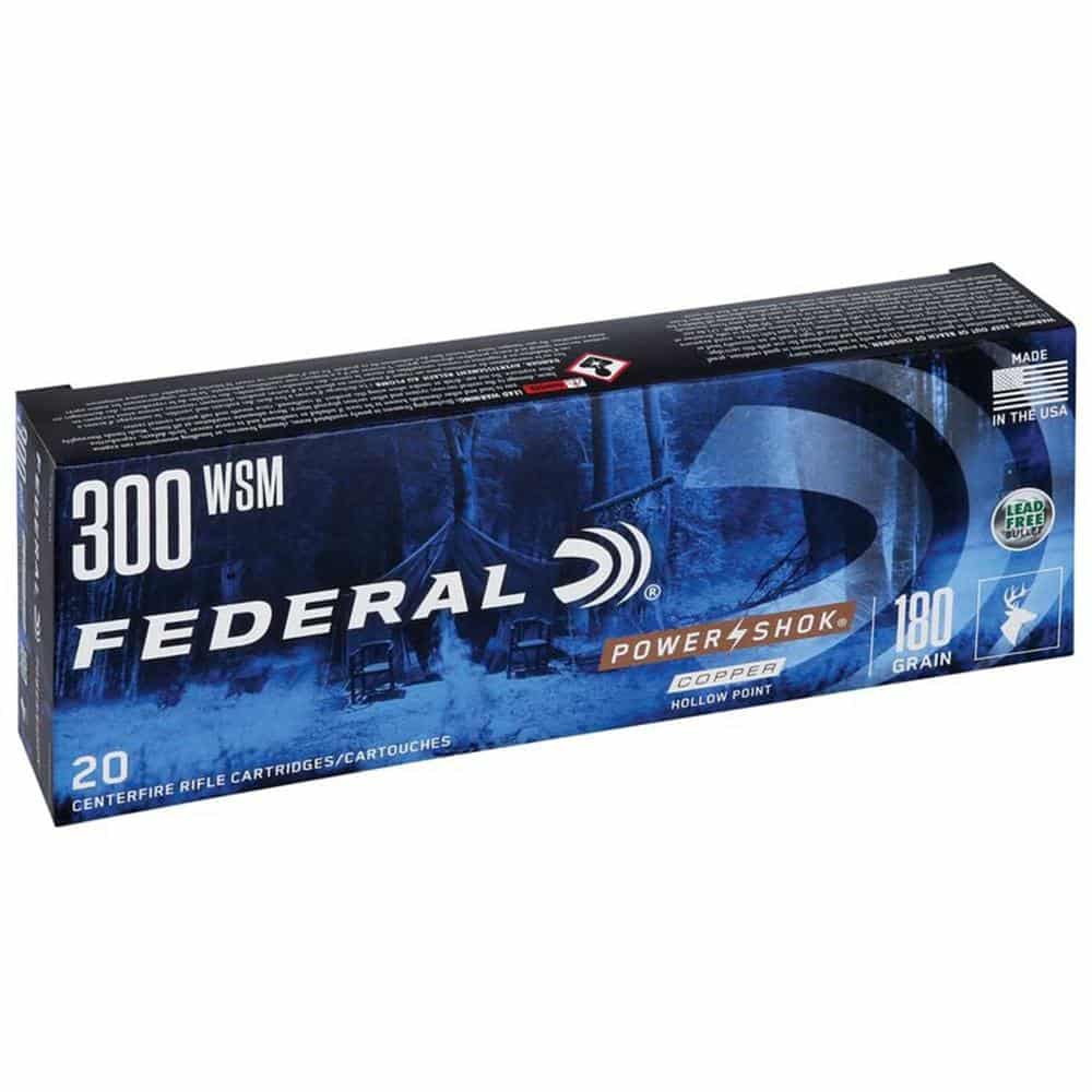 Federal Power-Shok Copper .300 WSM 180 gr Copper Hollow Point 20-round box