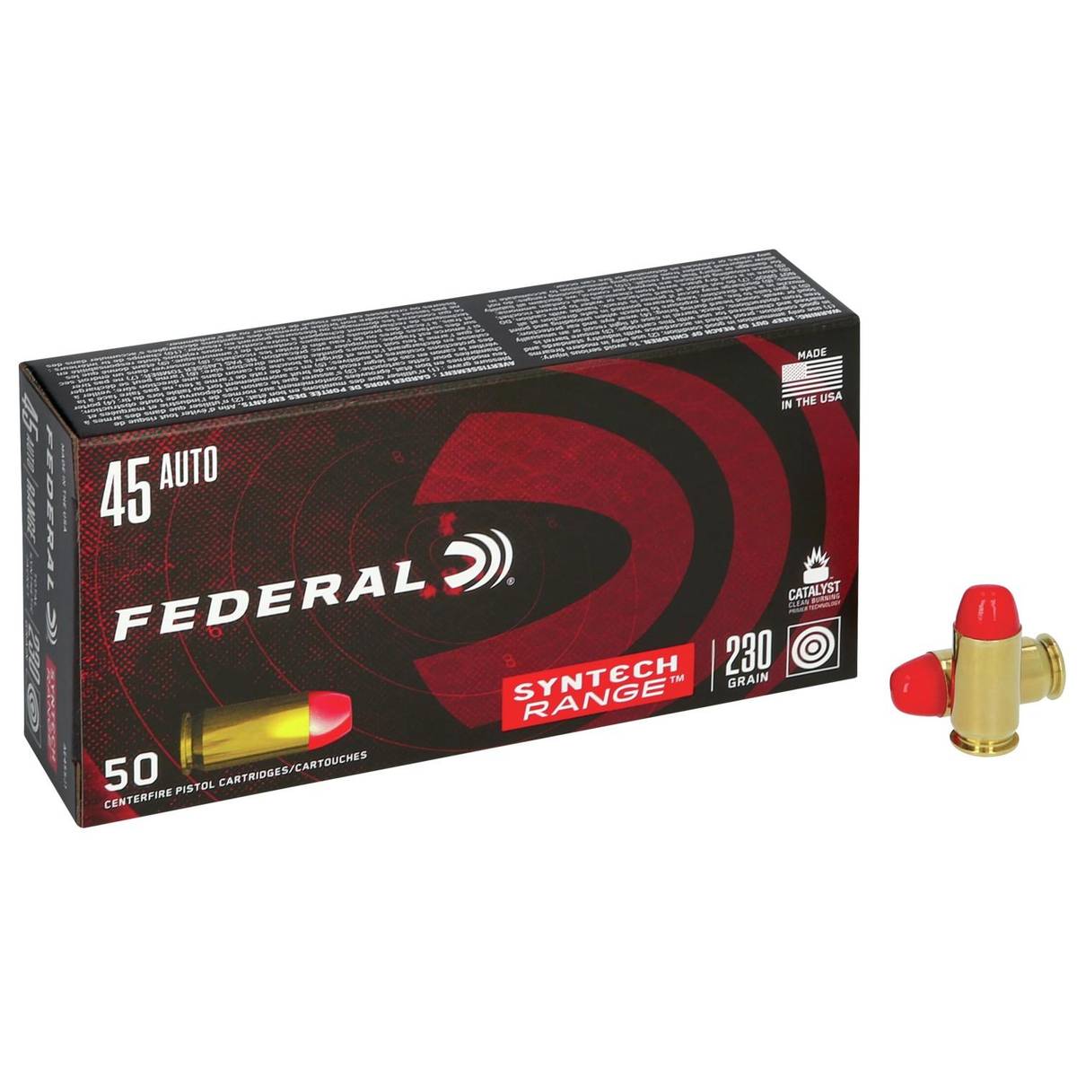 Federal American Eagle Syntech .45 ACP 230 gr TSJ ammunition - 50 rounds box