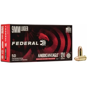 Federal American Eagle 9mm Luger 124 gr TMJ 50-count box