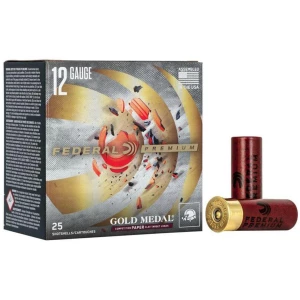 Federal Premium Gold Medal Paper 12 Gauge 2.75 inch 1-1/8 oz #8 shot 25rd box