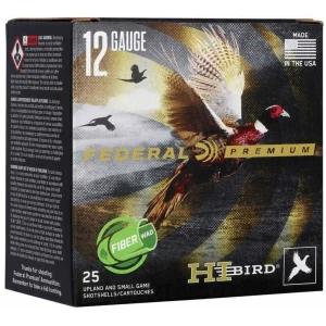 Federal Hi-Bird Fiber Wad 12ga 2-3/4in 1-1/4oz No.4 shotshell box