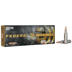 Federal Premium .300 WSM 180 gr Barnes TSX ammunition box, 20 rounds