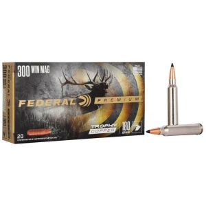 Federal Trophy Copper .300 Win Mag 180gr PT ammunition box, 20 rounds