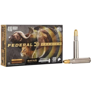 Federal Premium Cape-Shok .416 Rigby 400 gr Trophy Bonded Sledgehammer Solid ammunition box, 20 per box