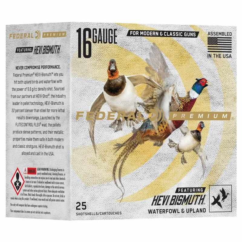 Federal Premium HEVI-Bismuth 16ga 2-3/4in 1-1/8oz #3 shotshells 25ct box