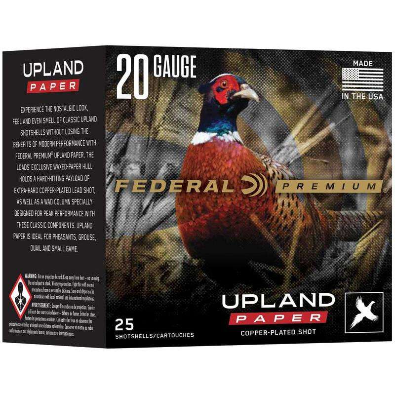 Federal Premium Upland Paper 20ga 2-3/4in 1oz #4 shotshell product image