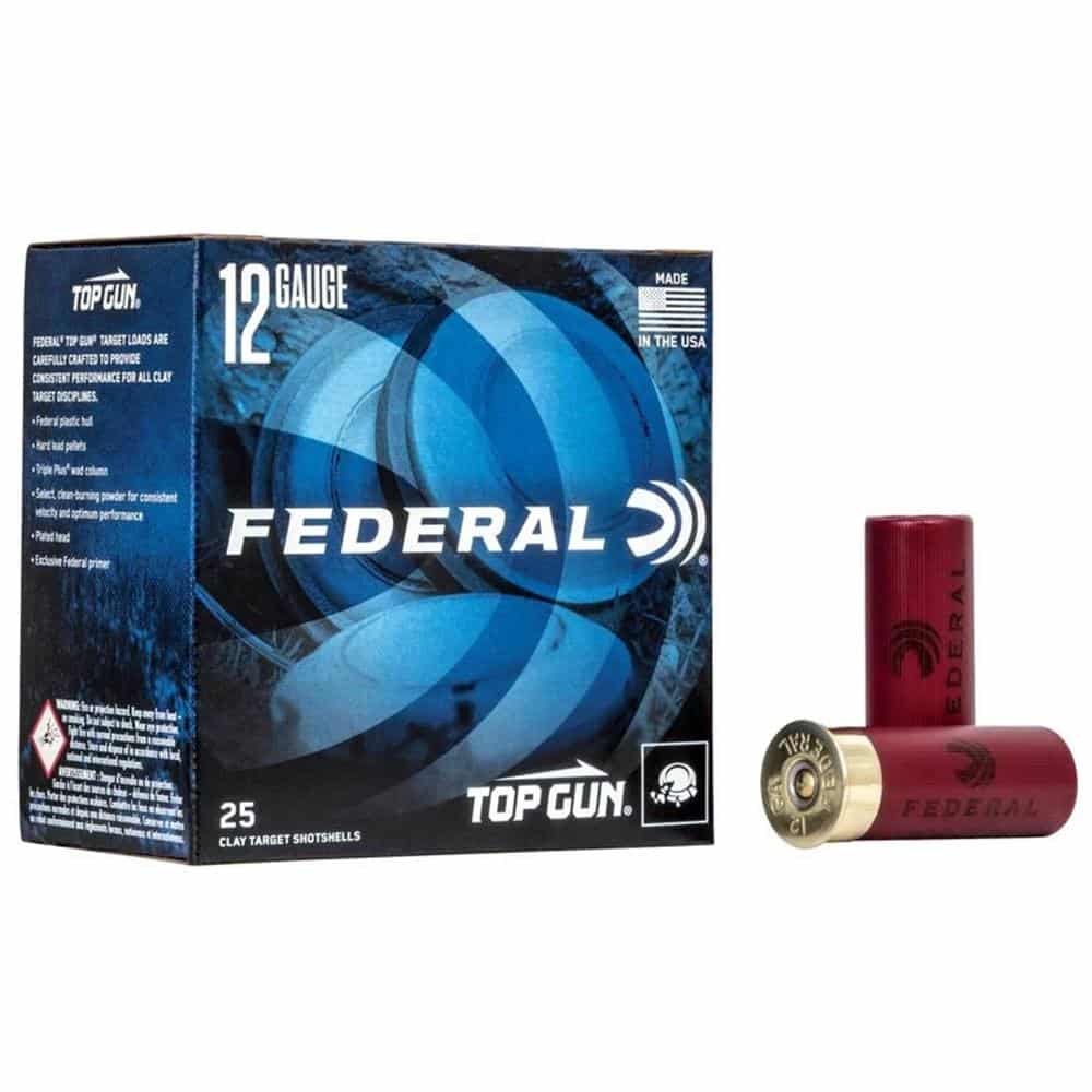 Federal Top Gun 12ga 2-3/4in 1-1/8oz #8 lead shotshells 250rd case