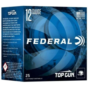 Federal Top Gun 12GA 2-3/4in 1oz #8 1250FPS shotshells 250rd case