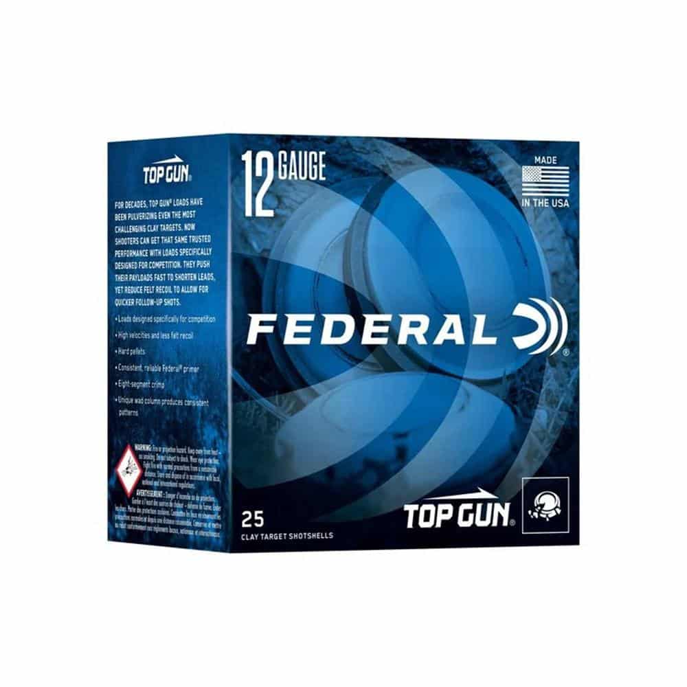 Federal Top Gun 12GA 2-3/4in 1oz #8 1250FPS shotshells 250rd case