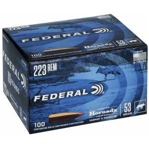 Federal Varmint & Predator .223 Rem 53 gr FMJ 100-count box