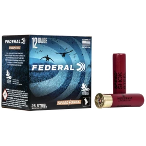 Box of Federal Speed-Shok 12GA 3-1/2in 1-3/8oz T steel shotgun shells
