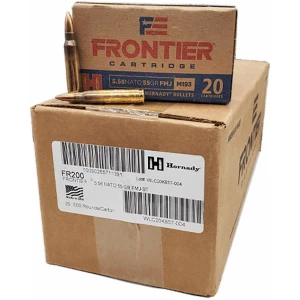 Hornady Frontier NATO FM193 5.56mm 55 gr FMJ 500-count case and box