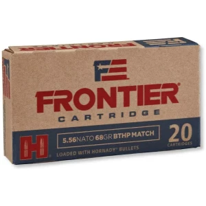 Hornady Frontier 5.56mm 68 gr BTHP-MATCH 500-round case box