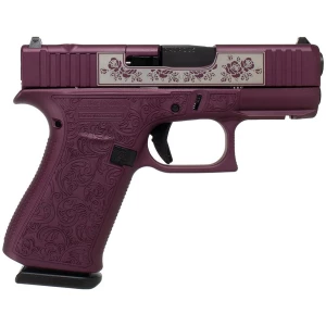Glock 43x MOS Custom Black Cherry Frame 9mm 3.41in barrel subcompact handgun
