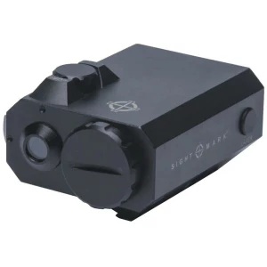 Sightmark LoPro Mini green laser sight matte black mounted on Picatinny rail