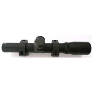 Keystone 2x20 pistol scope with 3/8 inch dovetail rings and crosshair reticle