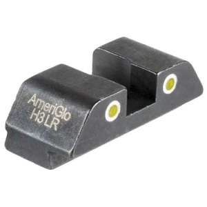 Ameriglo Tritium 2-Dot Rear Handgun Sight for Glock 42/43/43x/48 Yellow with White Front