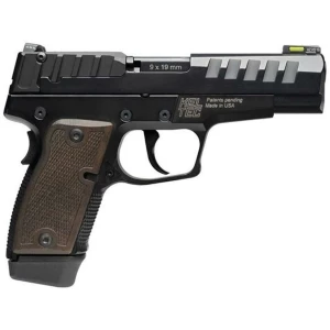Kel-Tec P15 9mm pistol with 4-inch barrel, black nitride slide and walnut grips