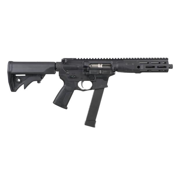 LWRC IC-9 SBR 9mm short-barrel rifle in black hard coat anodized finish