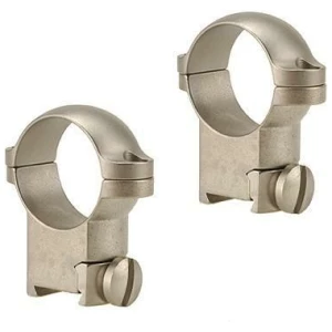 Leupold silver 2-piece solid steel ringmounts for Sako 1 inch high