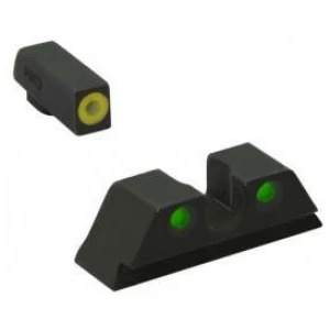 Meprolight ML41230 Hyper-Bright Yellow Ring Front/Green Rear Sights for Kimber 1911 Suppressed Models