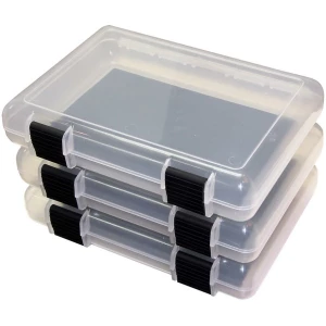 MTM In-Safe Storage Case 12-inch clear three-pack