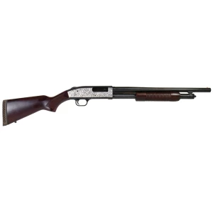 Mossberg 500 Retrograde 12 ga 18.5-inch barrel Filigree polished walnut stock