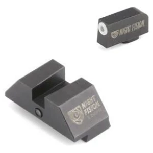 Night Fision Perfect Dot Official Student of the Gun Accur8 Night Sights w/Wht Frnt+Blk Sq for Glock 17-39