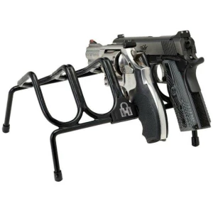 Hornady four-gun pistol rack PVC-coated steel holds 4 pistols black