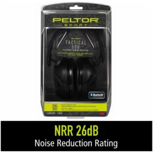 3M Peltor Sport Tactical 500 electronic ear muffs, 26 dB, black